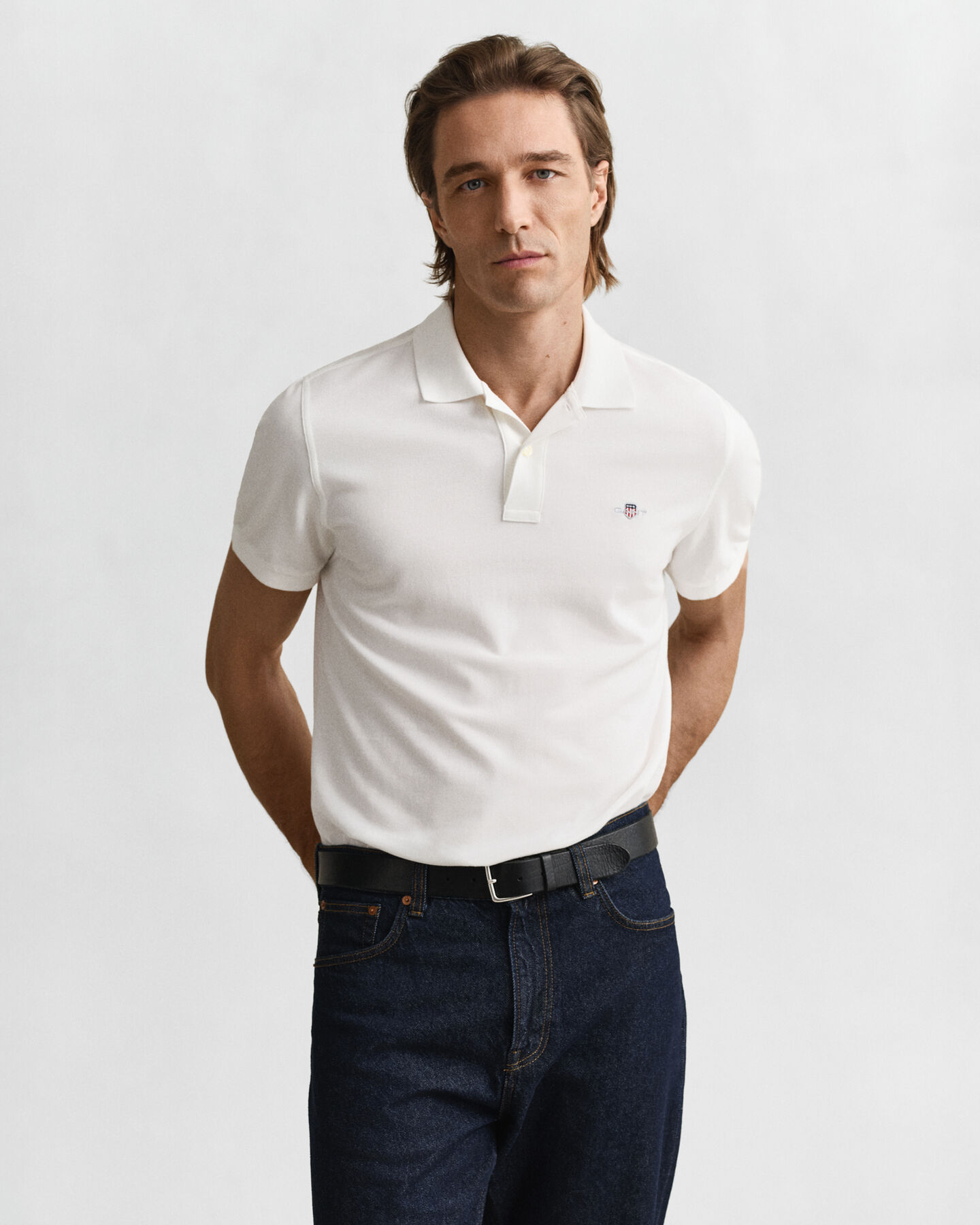 Regular Fit Shield piqué poloshirt