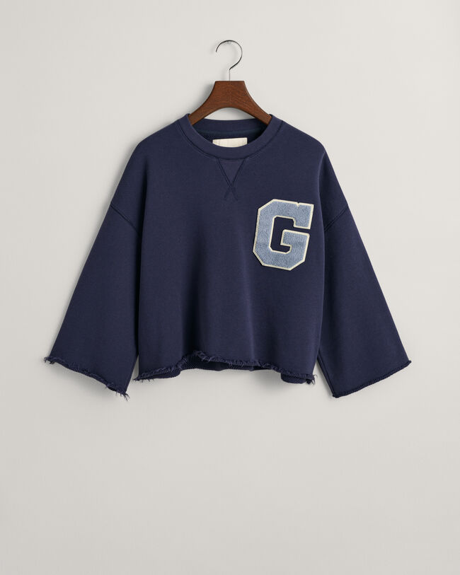 G Badge cropped sweatshirt met korte mouwen