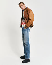 Leren GANT Varsity Jacket