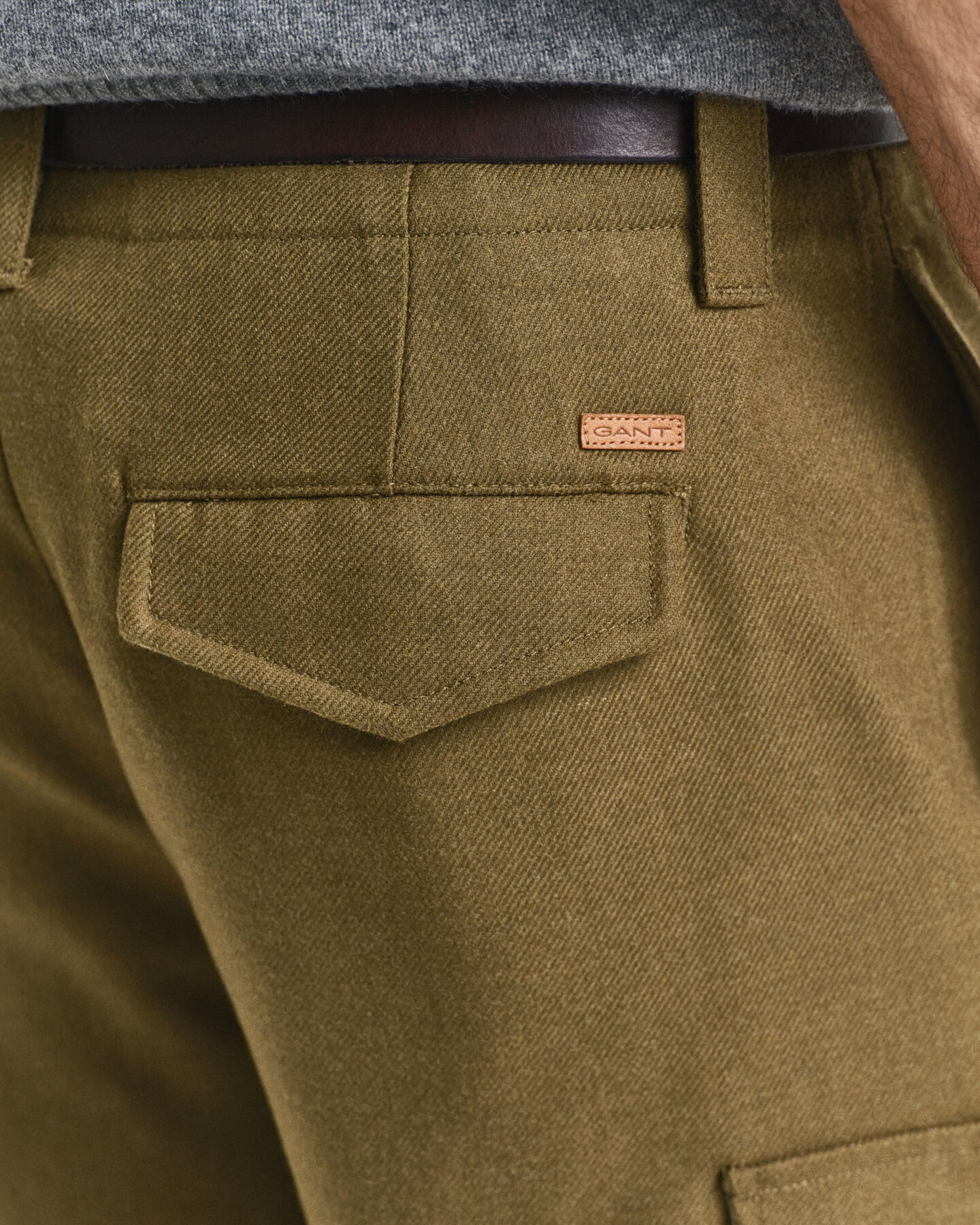 Relaxed Fit cargobroek van wolmix