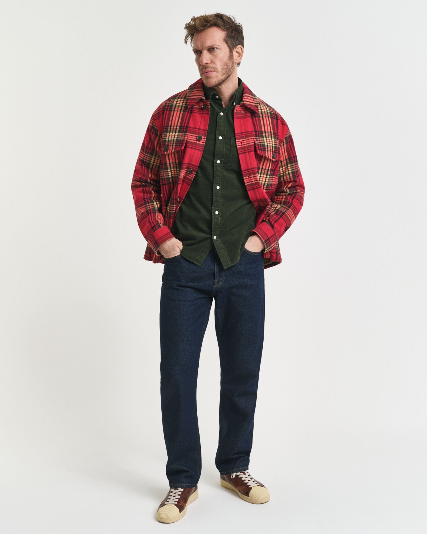 Regular Fit corduroy overhemd