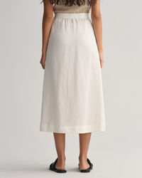 Halflange rok van linnen en viscose