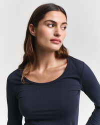 Top met lange mouwen en ronde hals