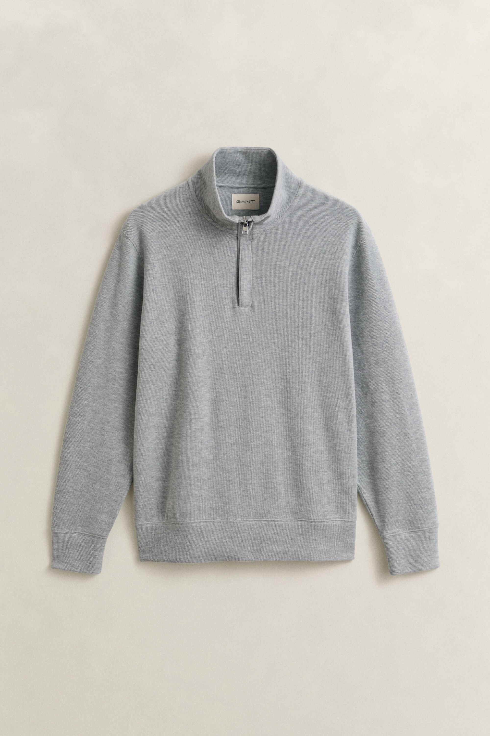 Sacker Rib sweatshirt met korte rits