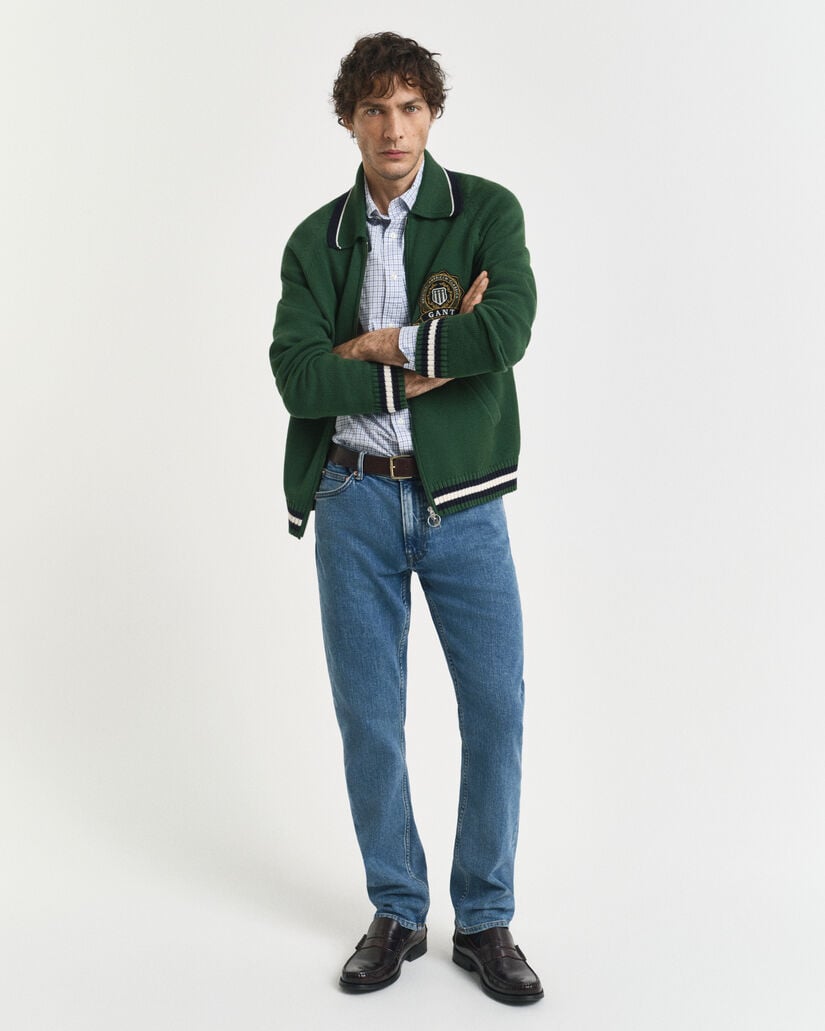 Regular Fit Classic overhemd van poplin met kleine ruitjes