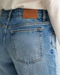 Rigid jeans met rechte pijpen
