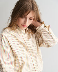 Oversized gestreept overhemd van poplin