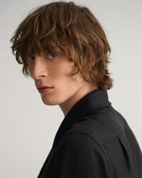 Slim Fit effen overhemd met vlinderdas