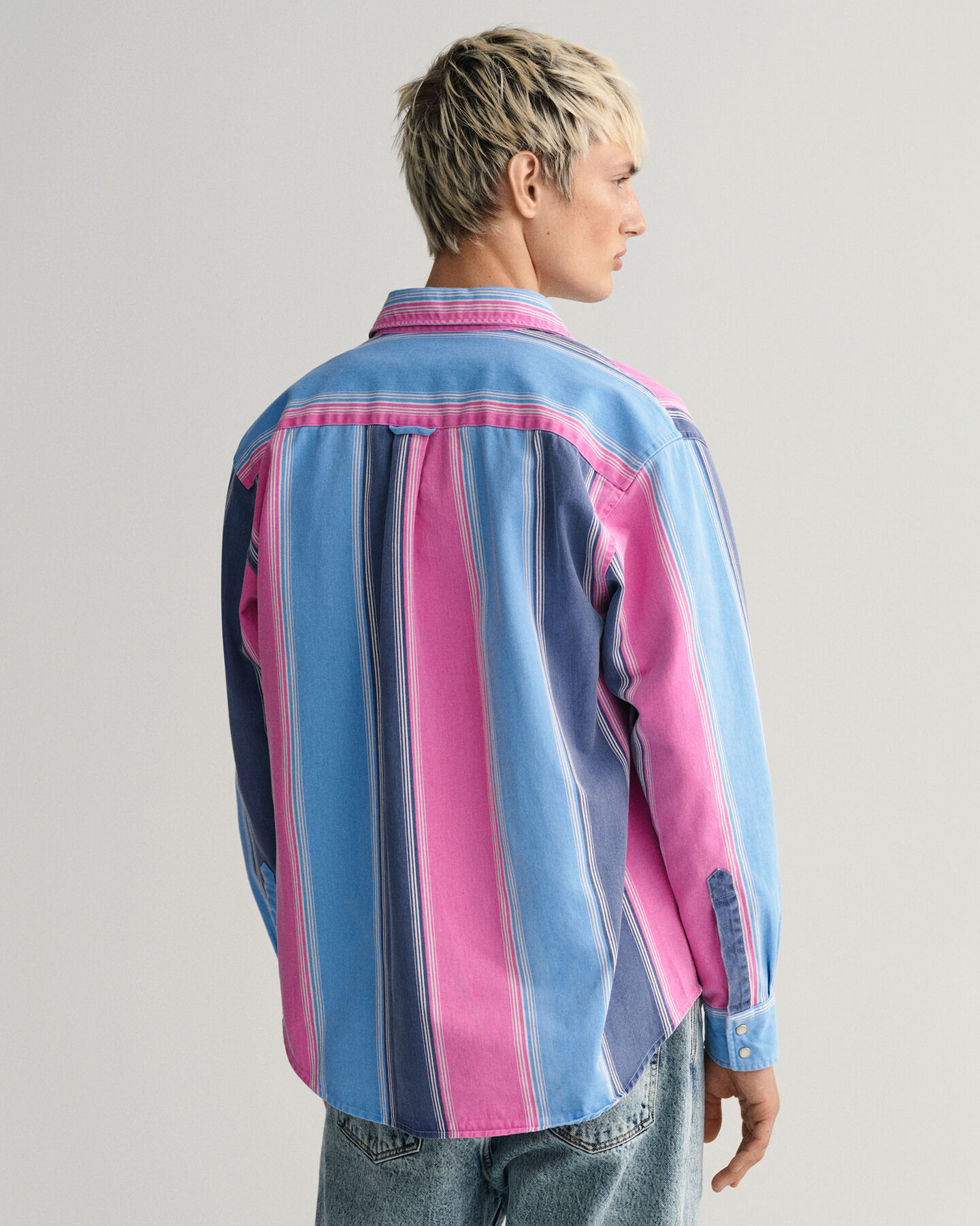 Relaxed Fit gestreept Heavy Twill overhemd