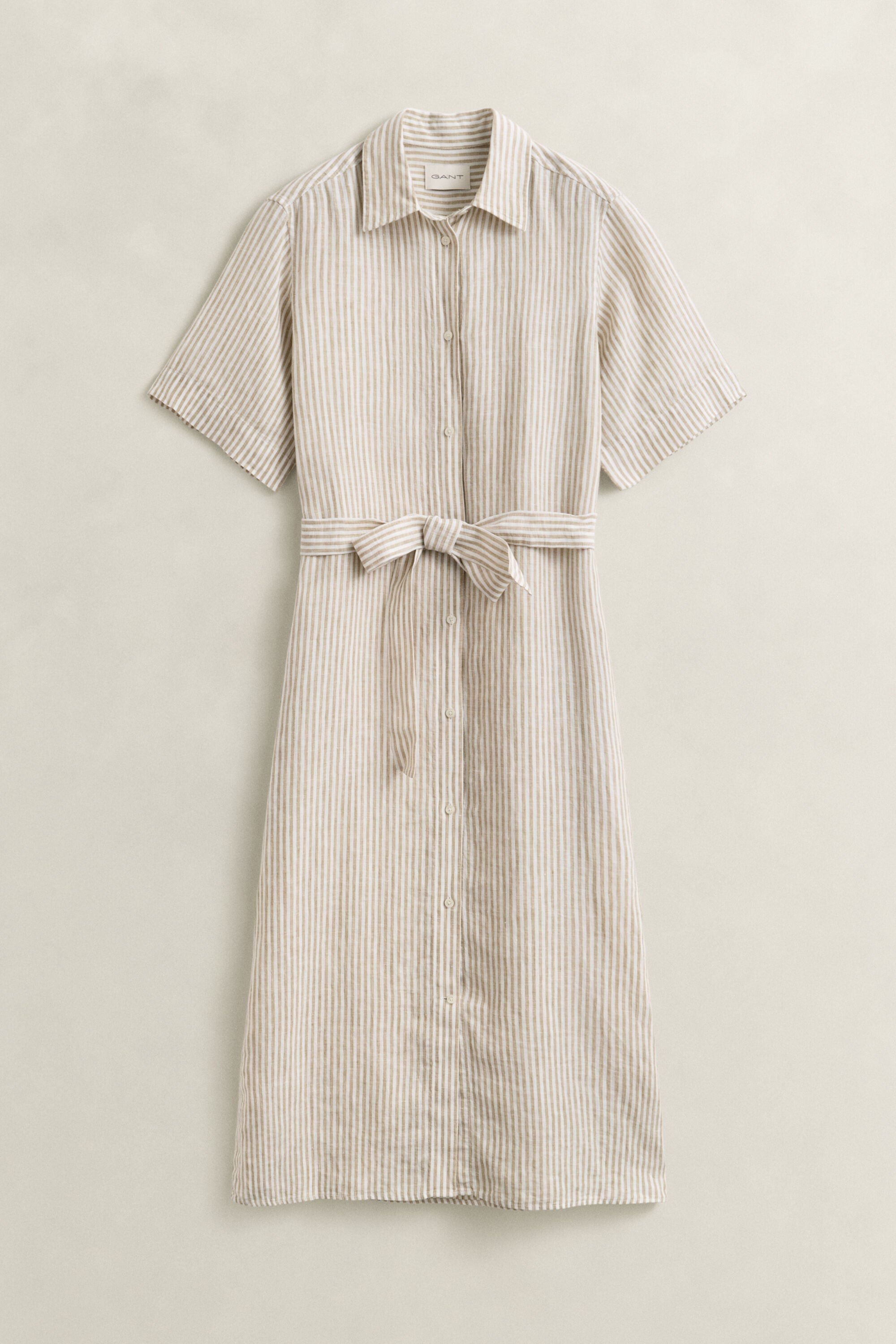 Linnen overoverhemdjurk met strepen