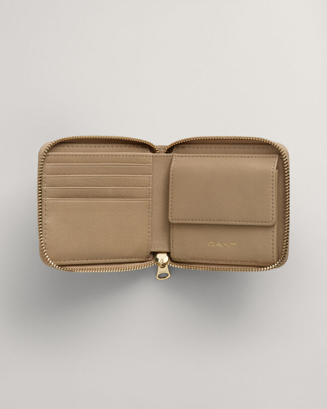 Leren portemonnee met rits