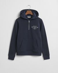 Teen Girls Sports Club Graphic hoodie met korte rits