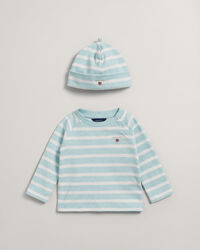 Baby gestreepte top & beanie