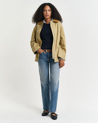 Katoenen Textured sweater met ronde hals