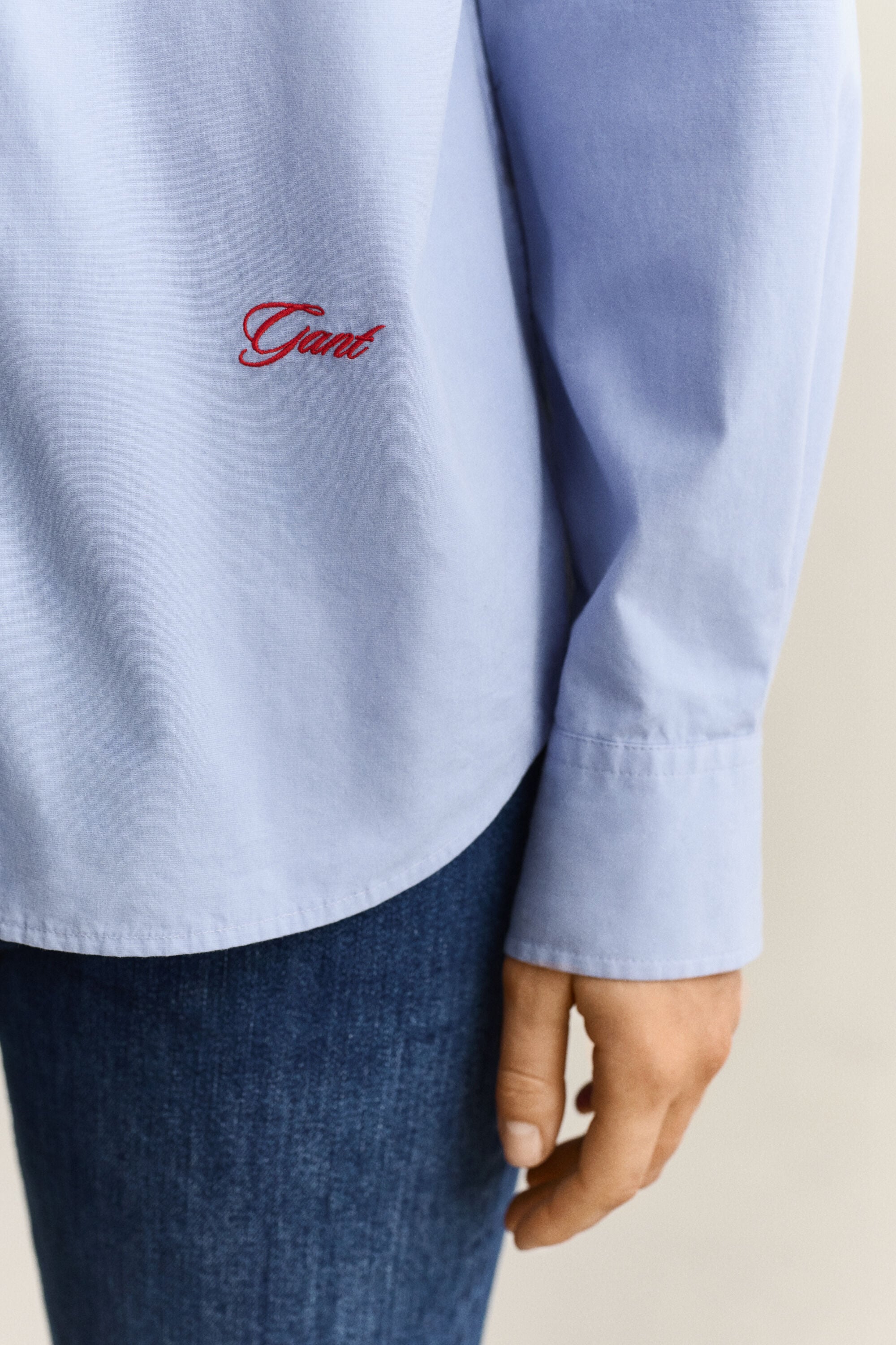 Relaxed poplin overhemd