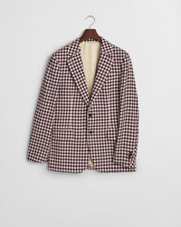 Regular Fit geruite blazer van katoenmix