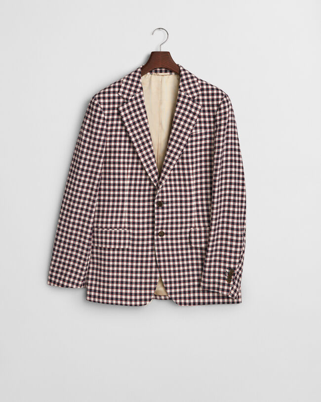 Regular Fit geruite blazer van katoenmix