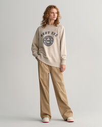 Oversized GANT USA sweatshirt met ronde hals