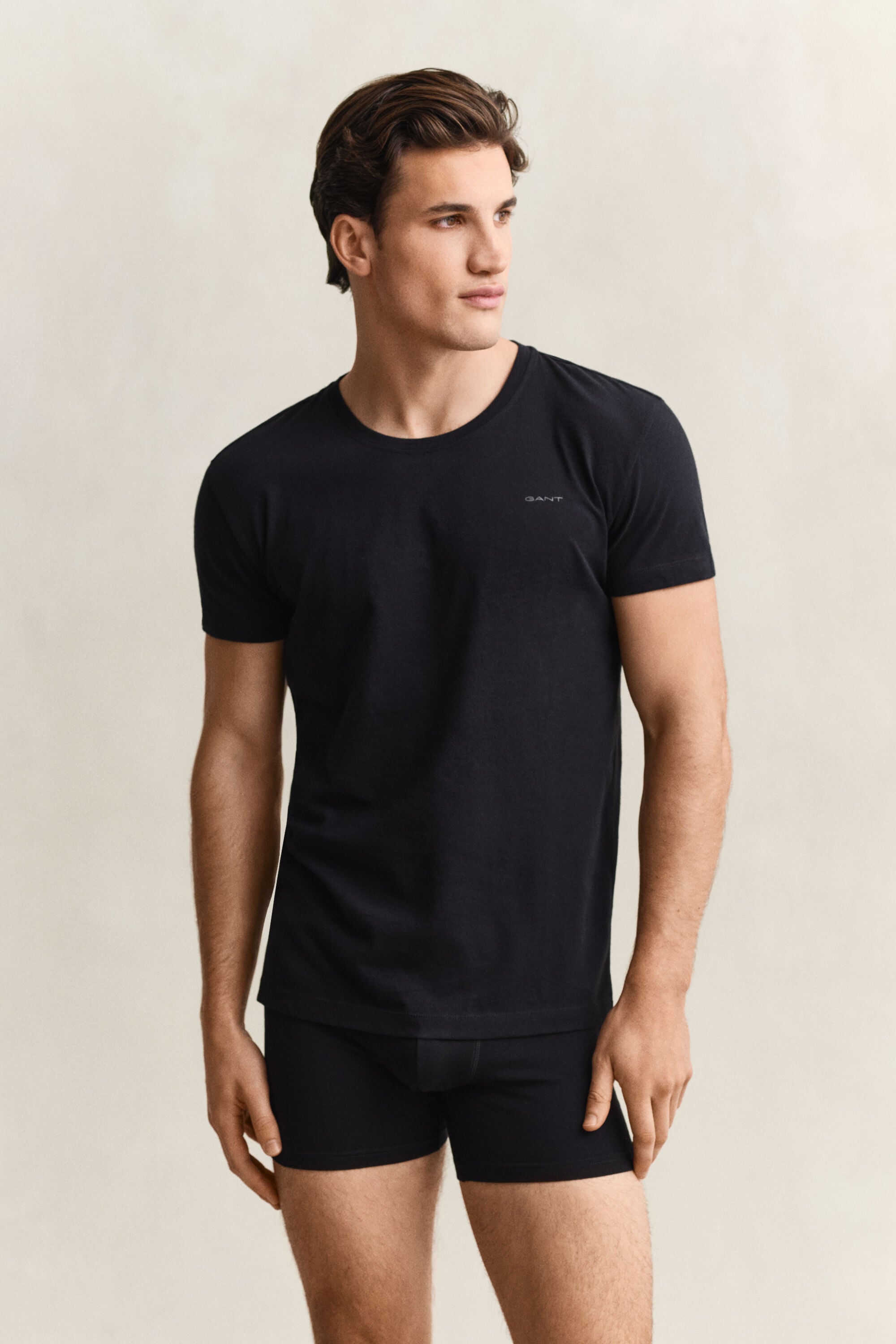 Set van twee T-shirts met ronde hals