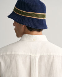 Regular Fit linnen overhemd met korte mouwen