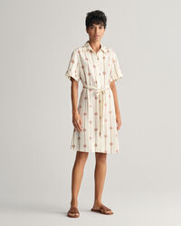 Overhemdjurk met print en korte mouwen