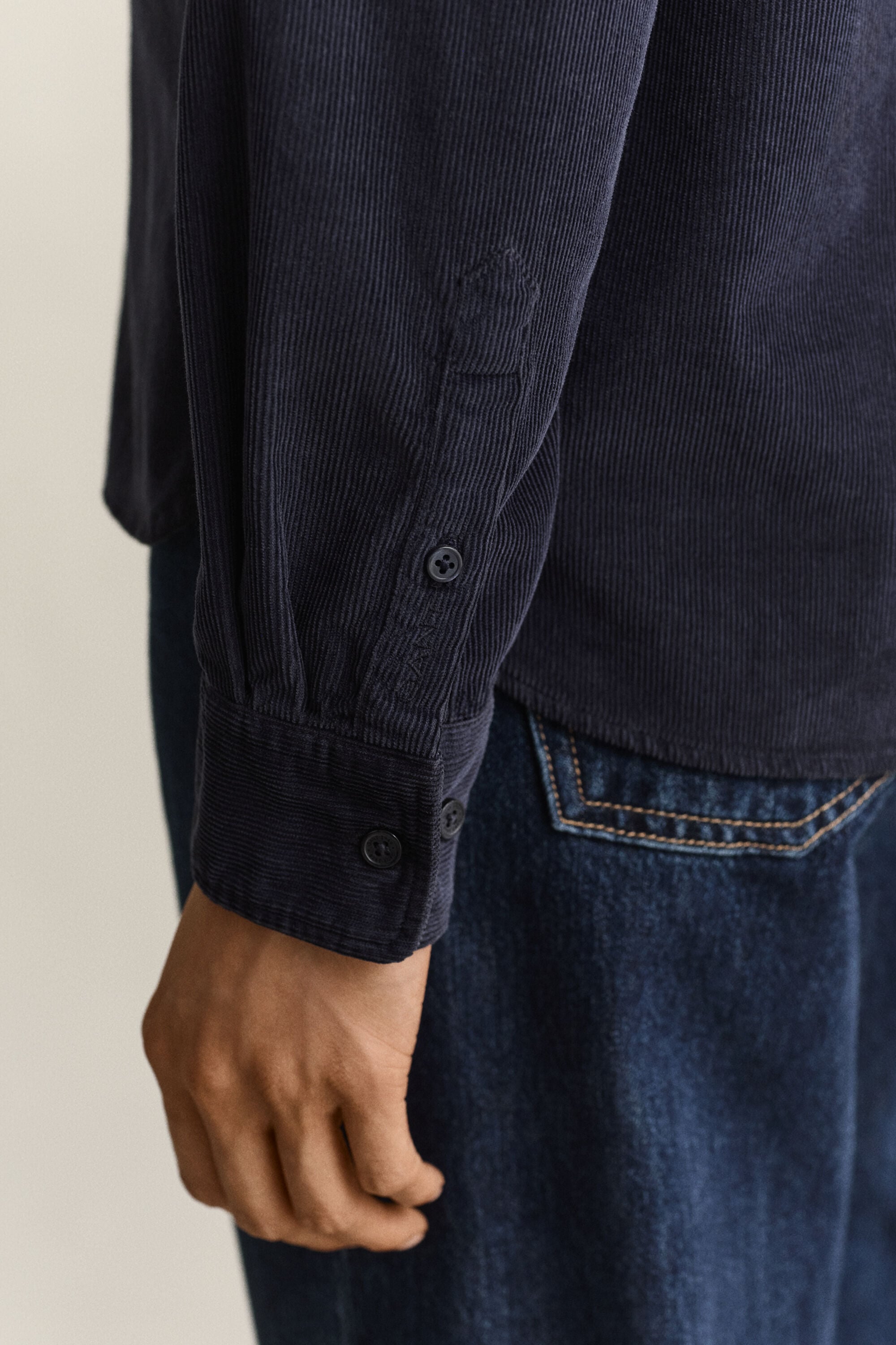 Regular corduroy overhemd