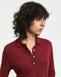 Naadloos poloshirt met lange mouwen