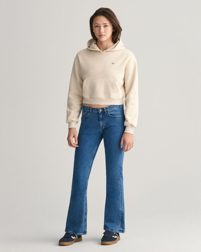 Teen Girls Shield kortere hoodie