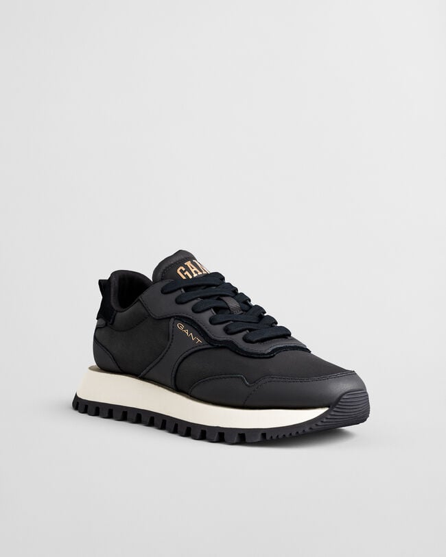 Caffay sneakers van suède en satijn