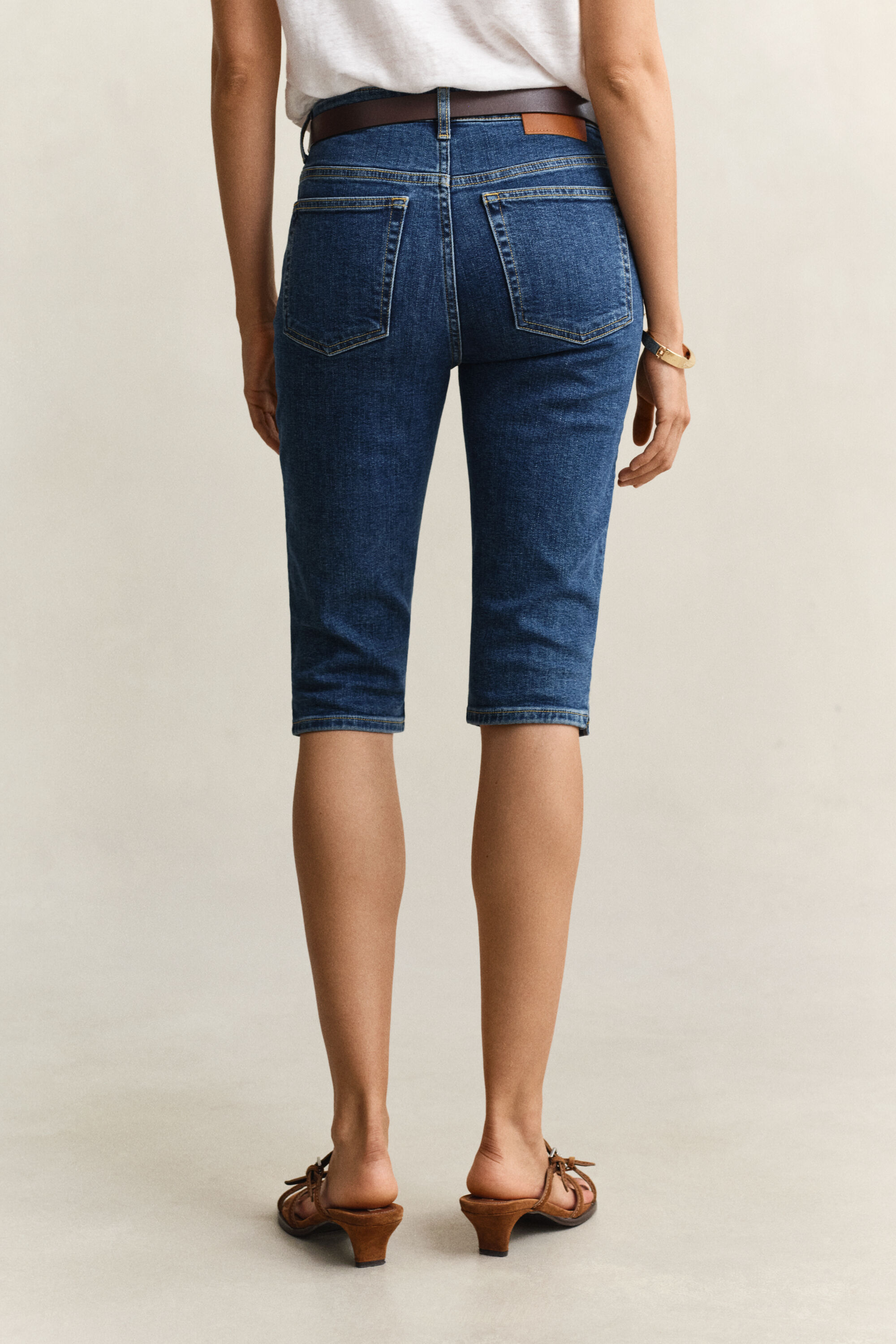 Denim capribroek