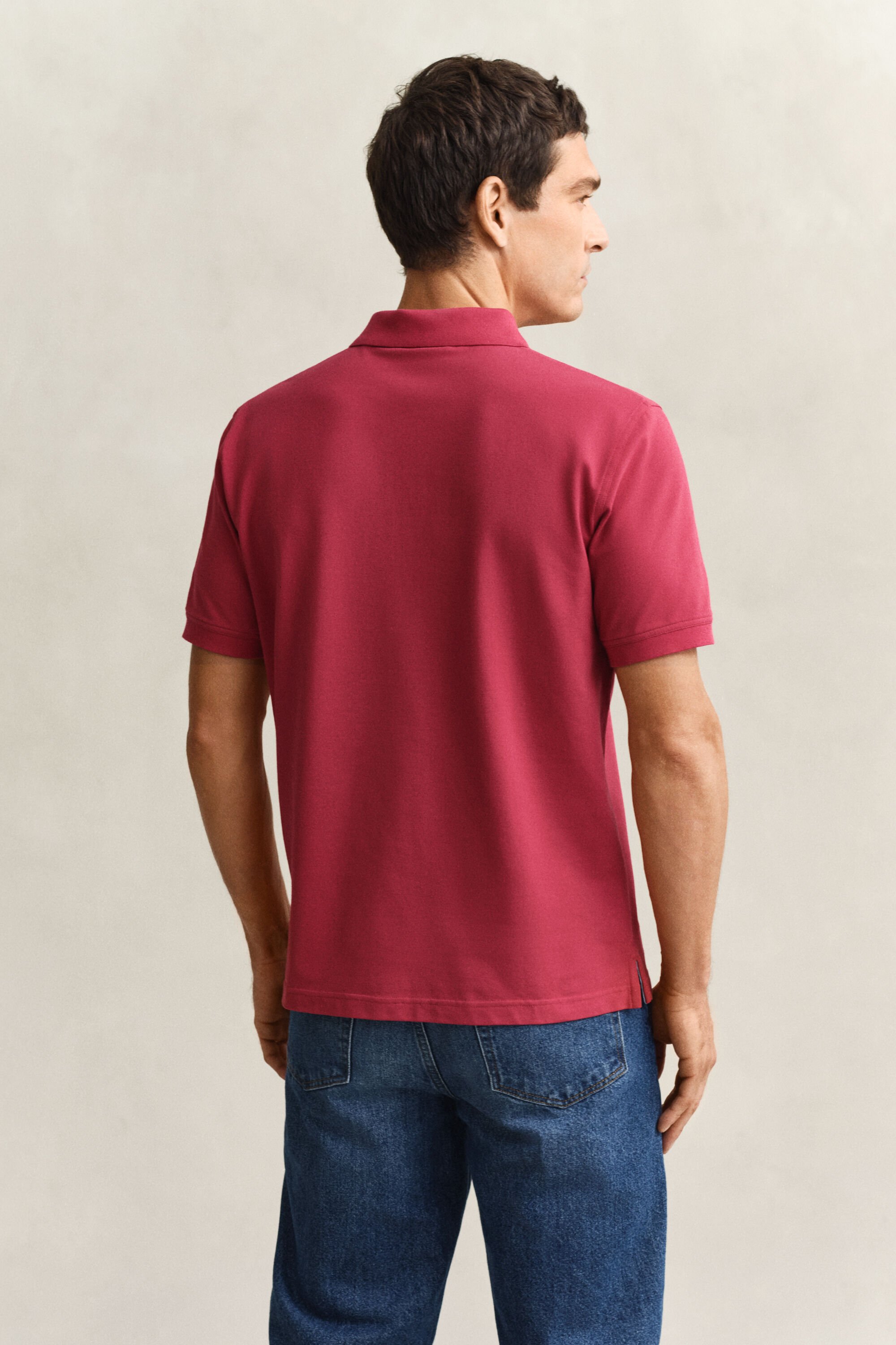 Piqué poloshirt met contrasterend detail