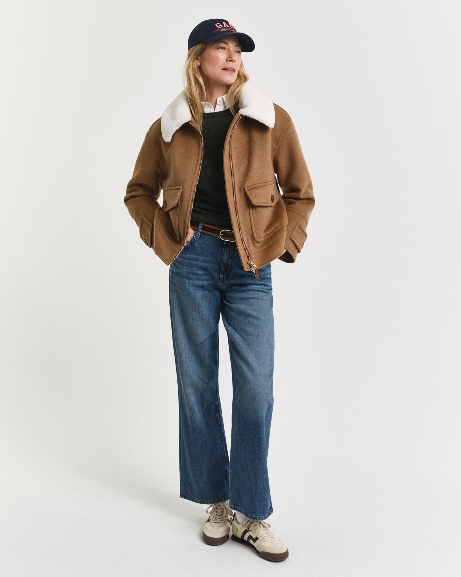 Kabeltrui met ronde hals