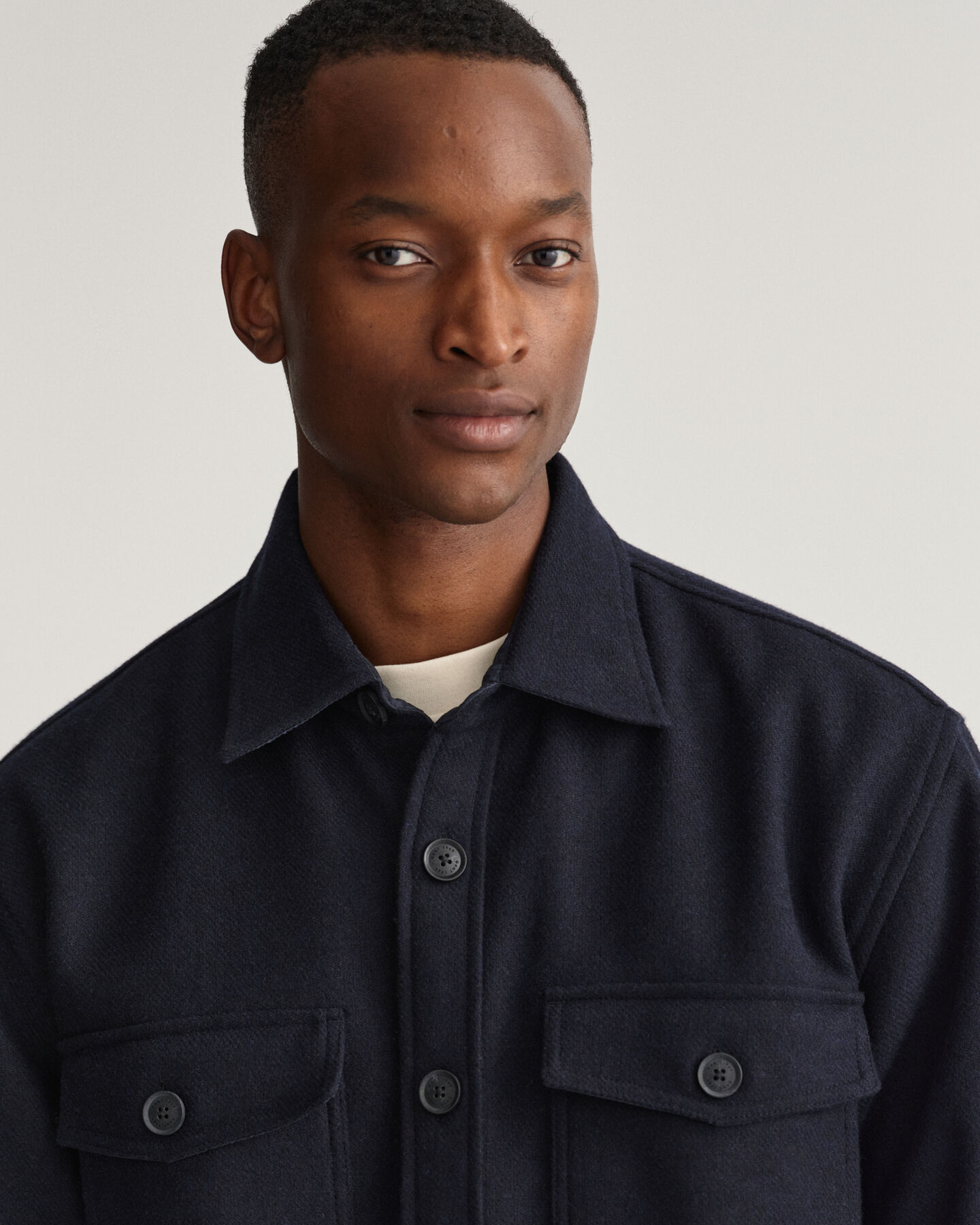 Overshirt van wolmix