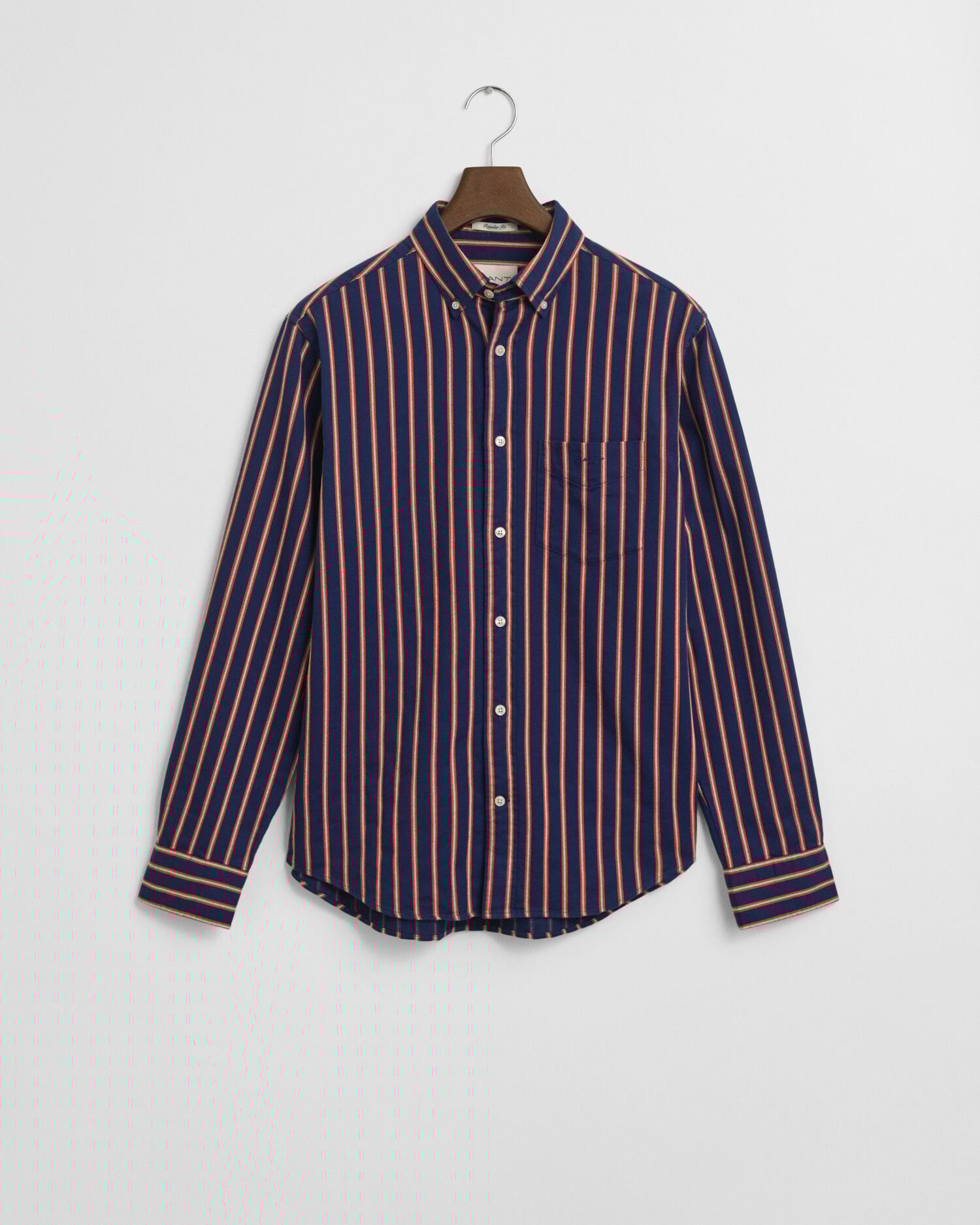 Regular Fit Dobby Striped overhemd van keperstof