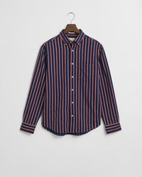 Regular Fit Dobby Striped overhemd van keperstof