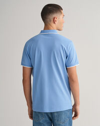 Contrast Tipped piqu&eacute; poloshirt