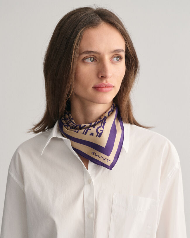 Zijden sjaal met Monogram Print