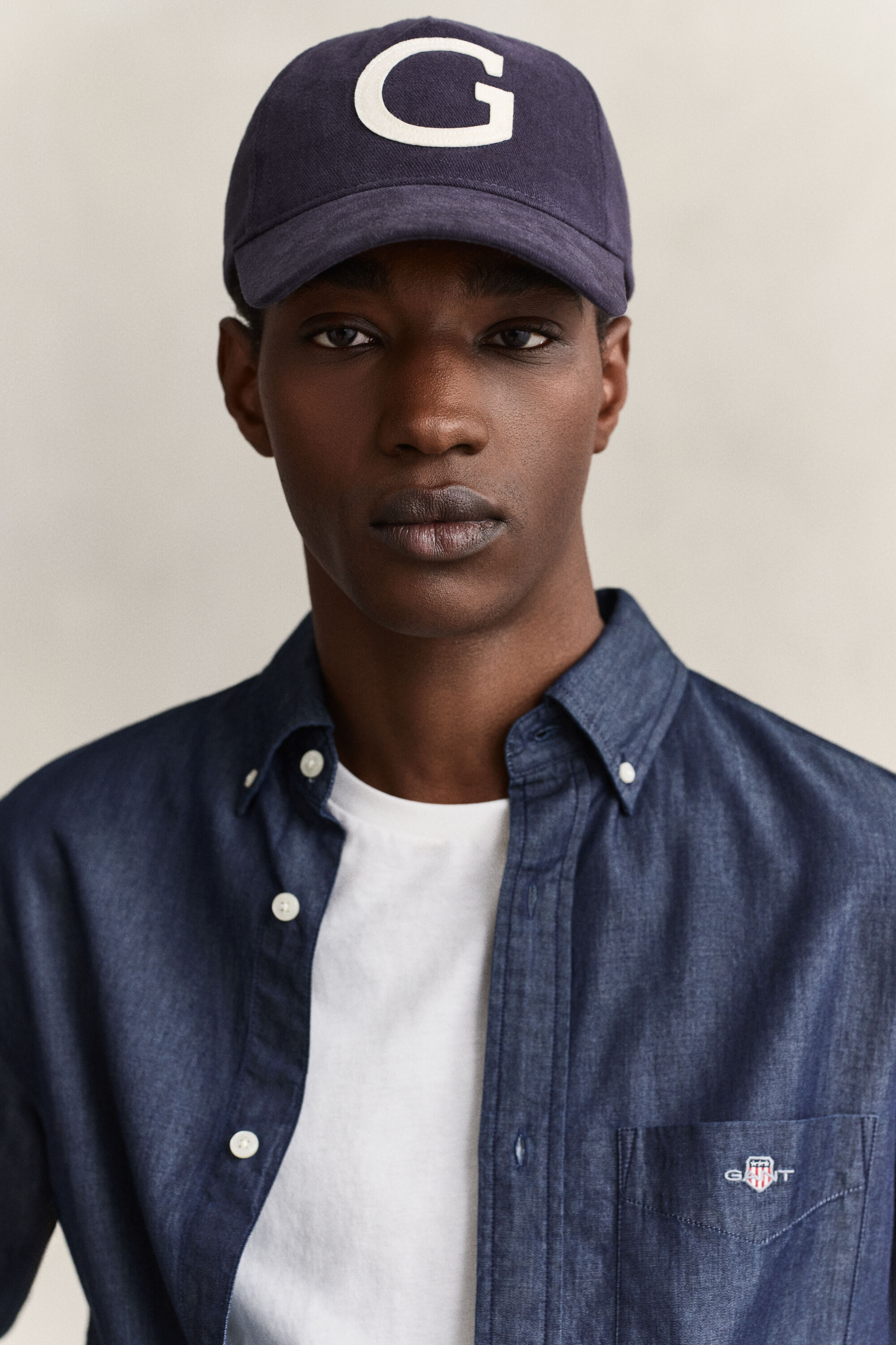 Regular Fit indigo overhemd