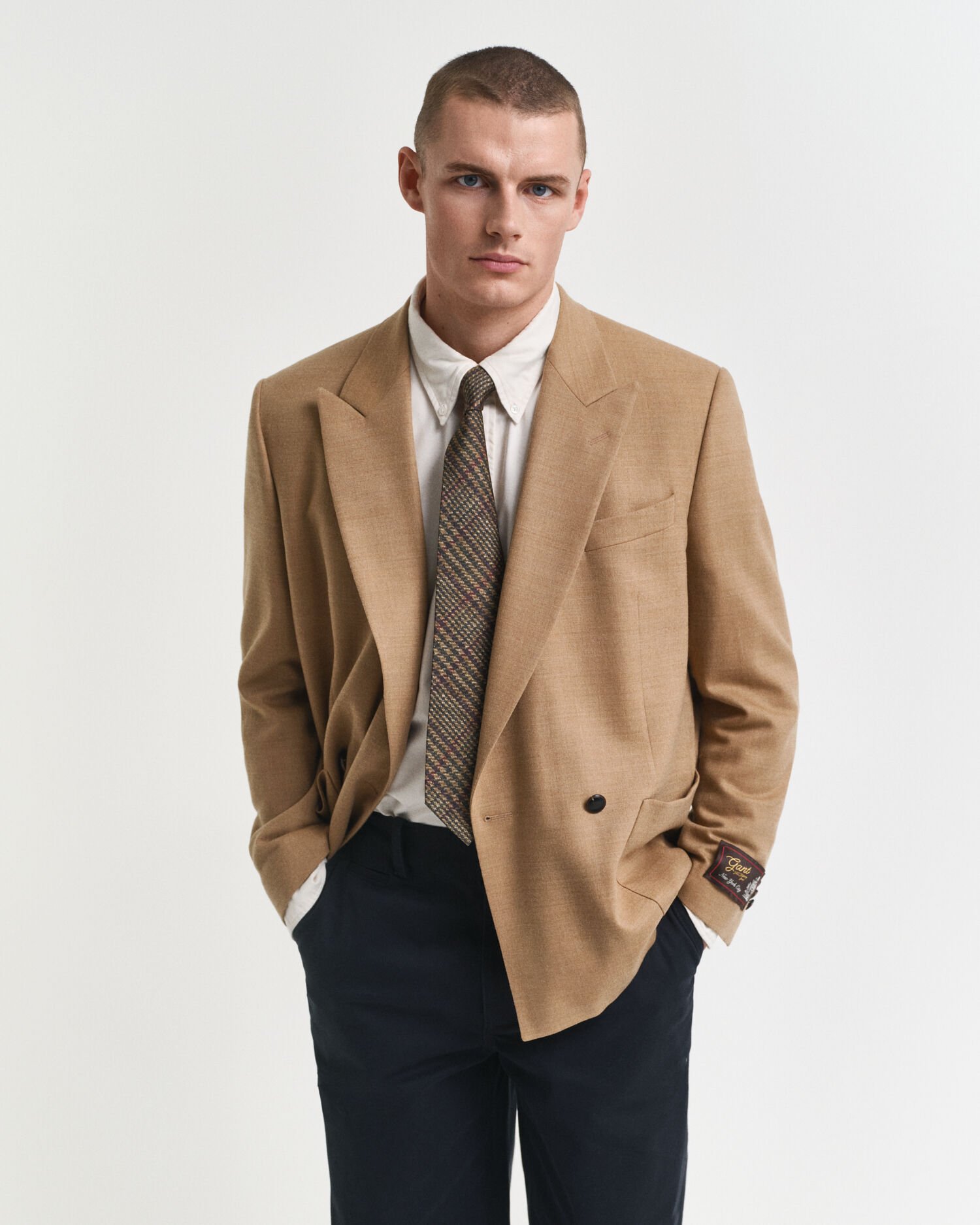 Flanellen Camel Club blazer