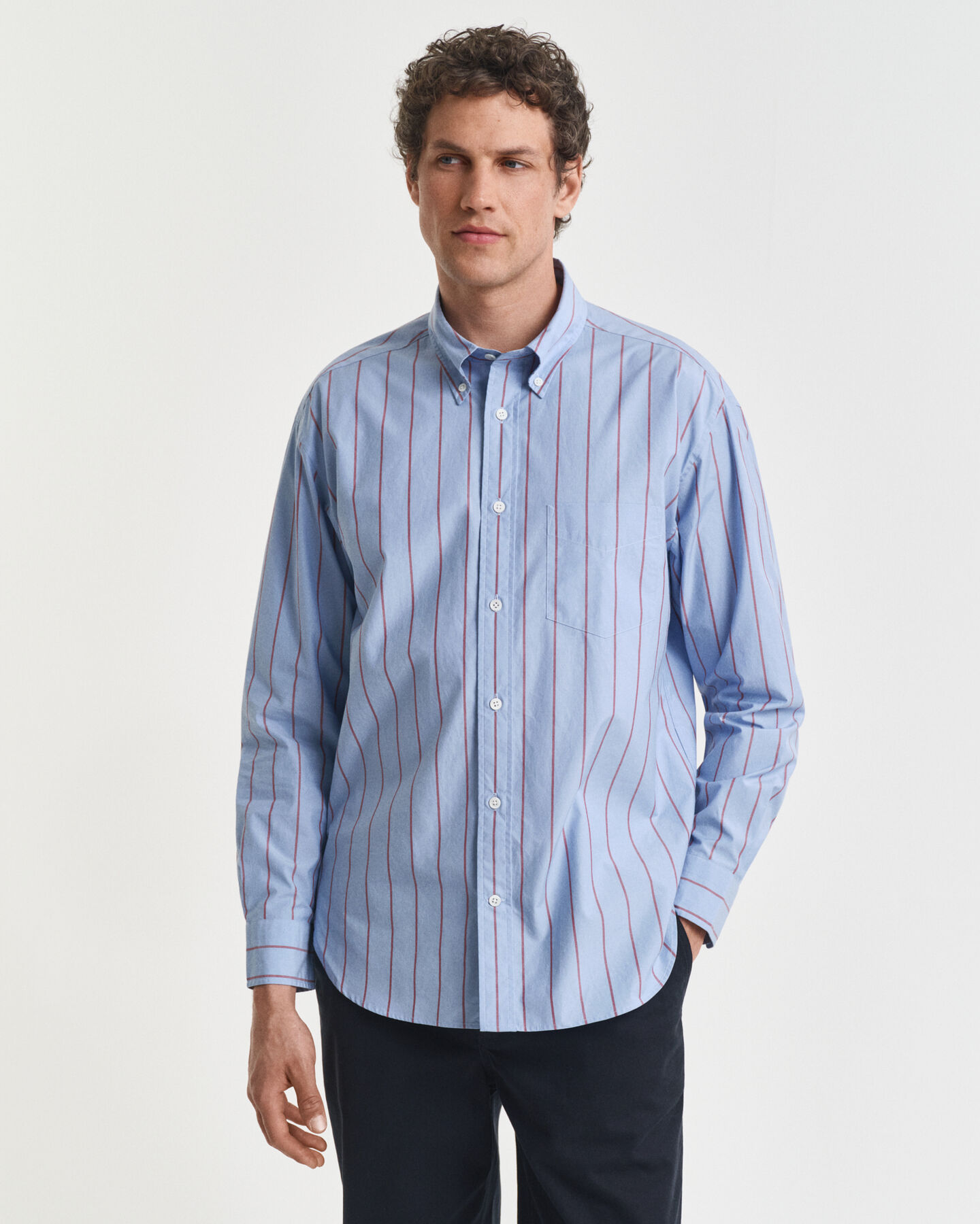 Relaxed Fit Striped Heritage Poplin overhemd