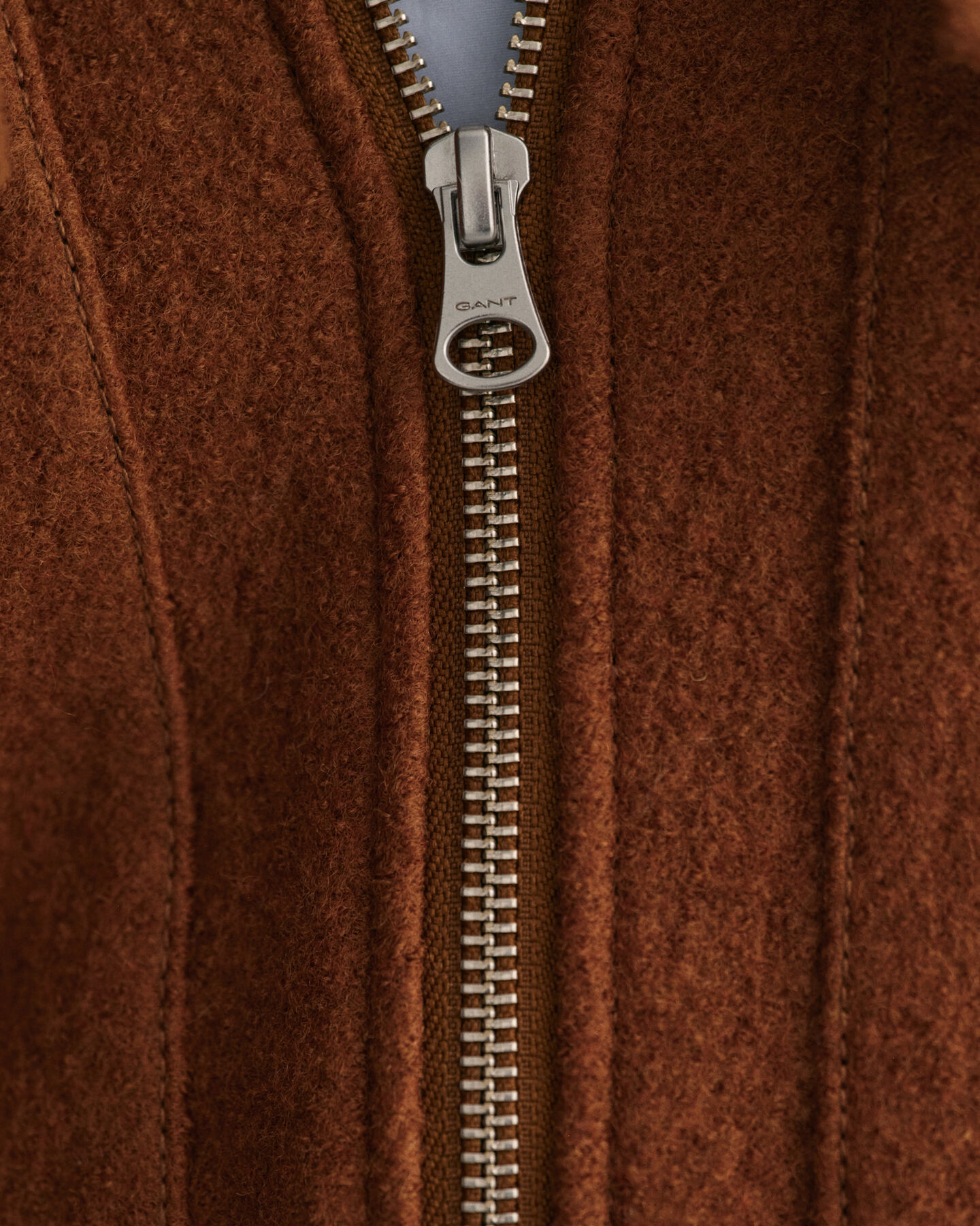 Bouclé jack met ritssluiting