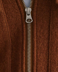 Bouclé jack met ritssluiting