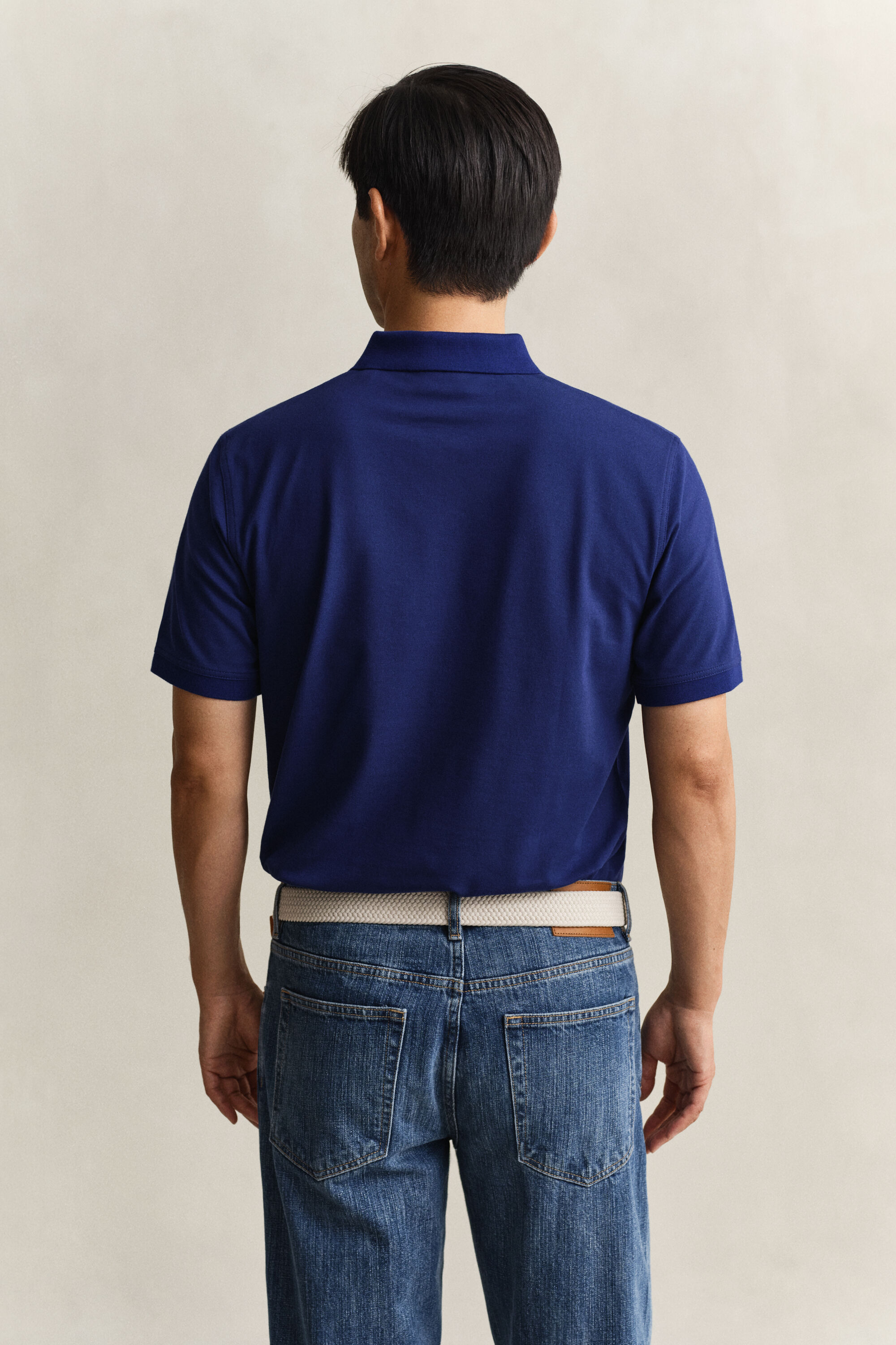 Piqué poloshirt met contrasterend detail