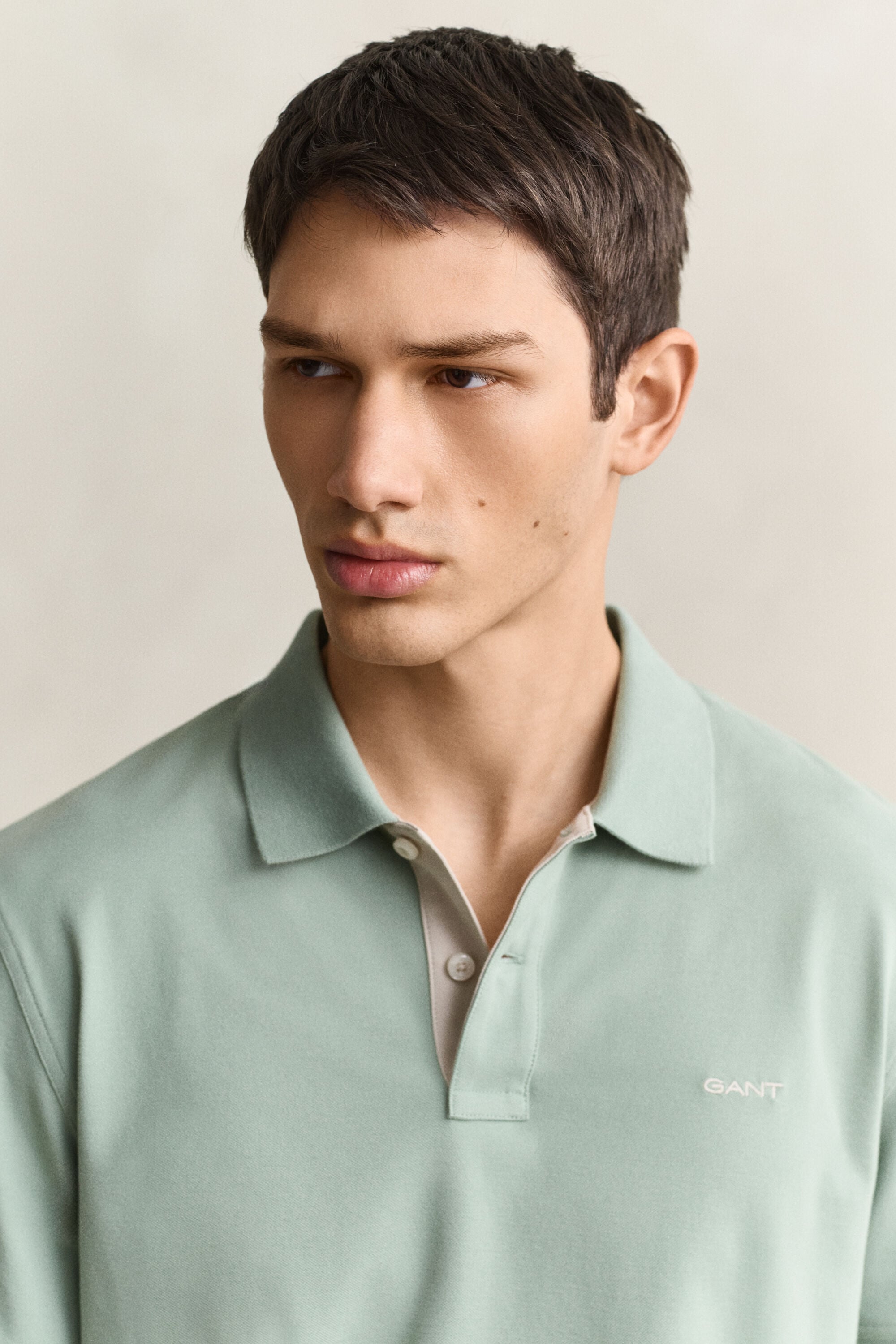 Piqué poloshirt met contrasterend detail