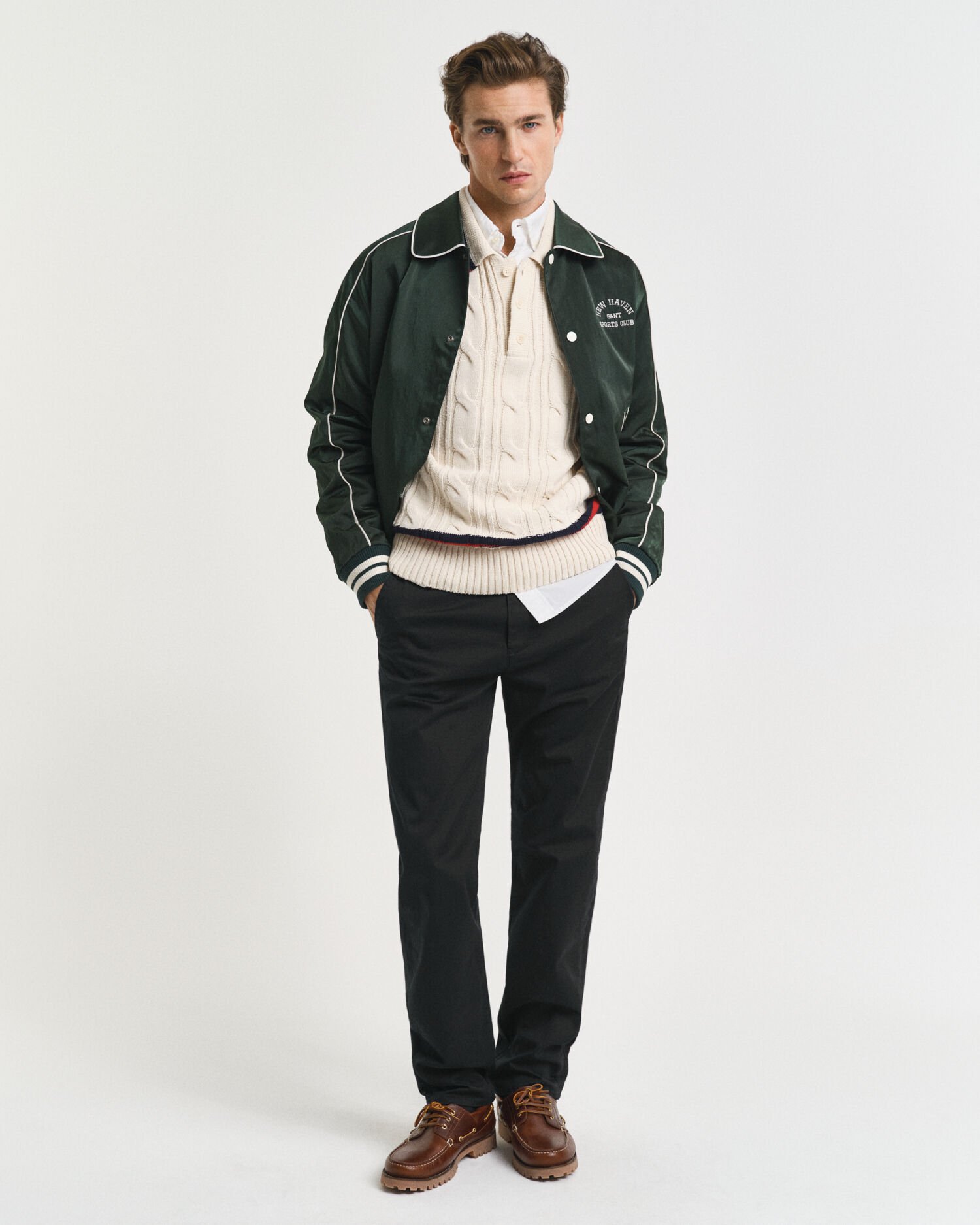 Regular Fit chino van keperstof