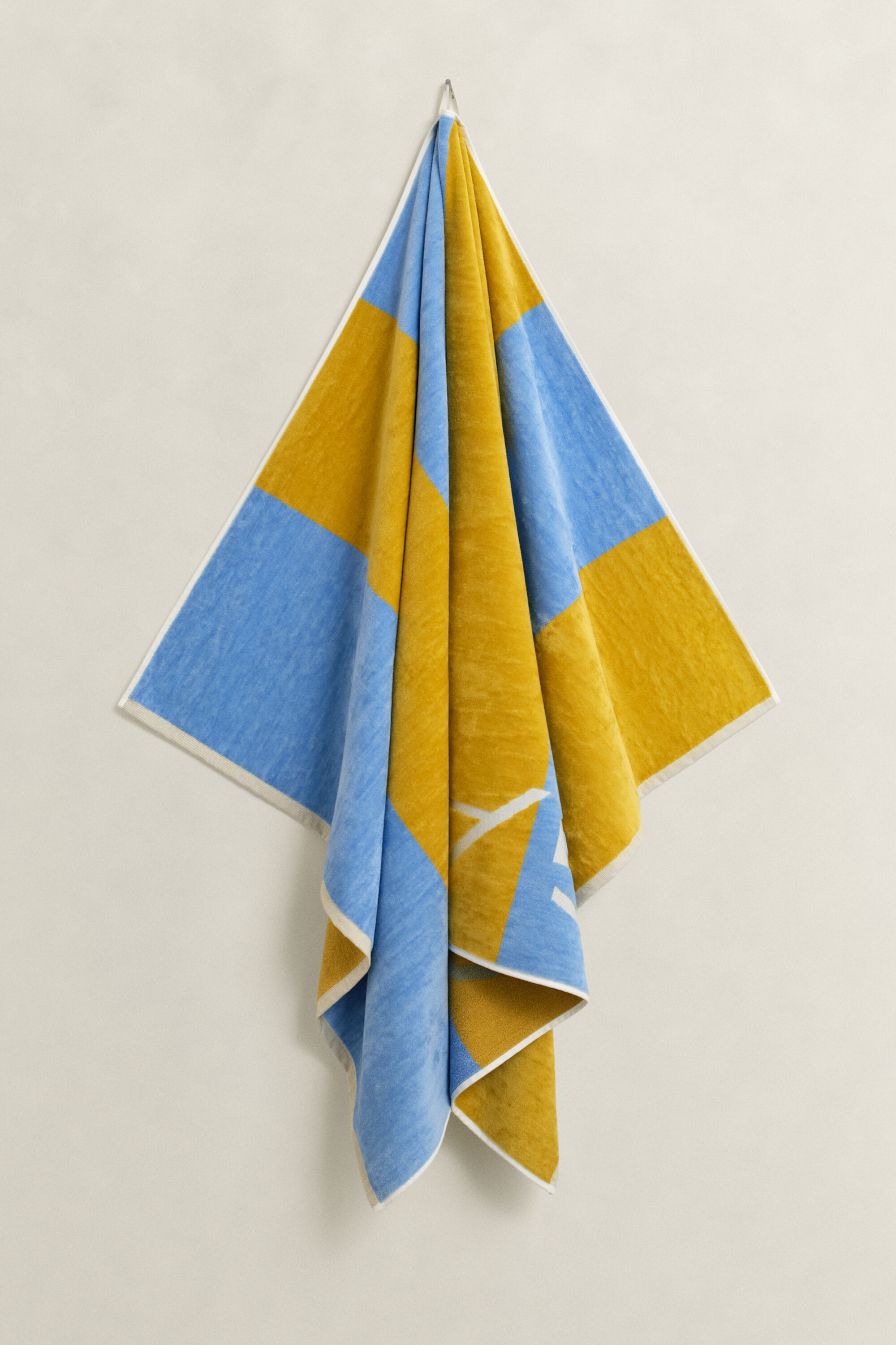 Strandlaken met blokstreep