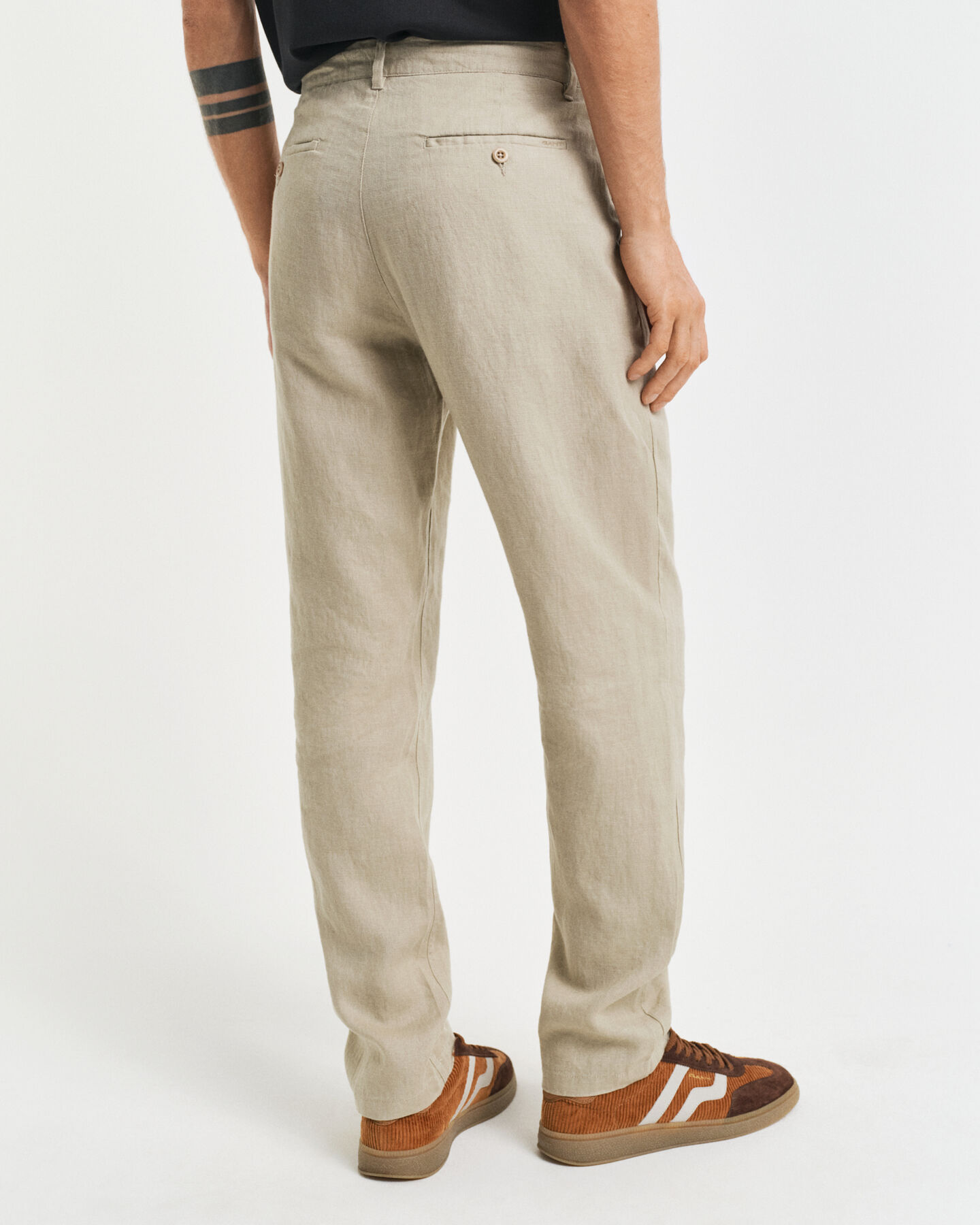 Relaxed Fit linnen broek met trekkoordje