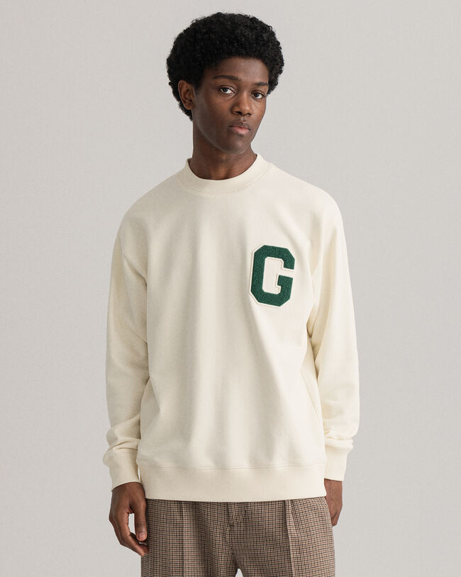 Collegiate G sweater met ronde hals