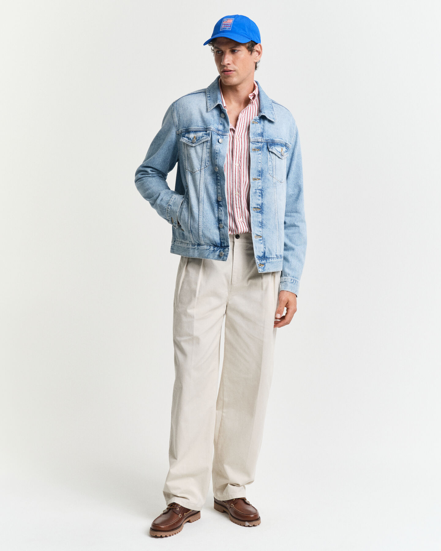 Regular Fit overhemd met strepen en textuur