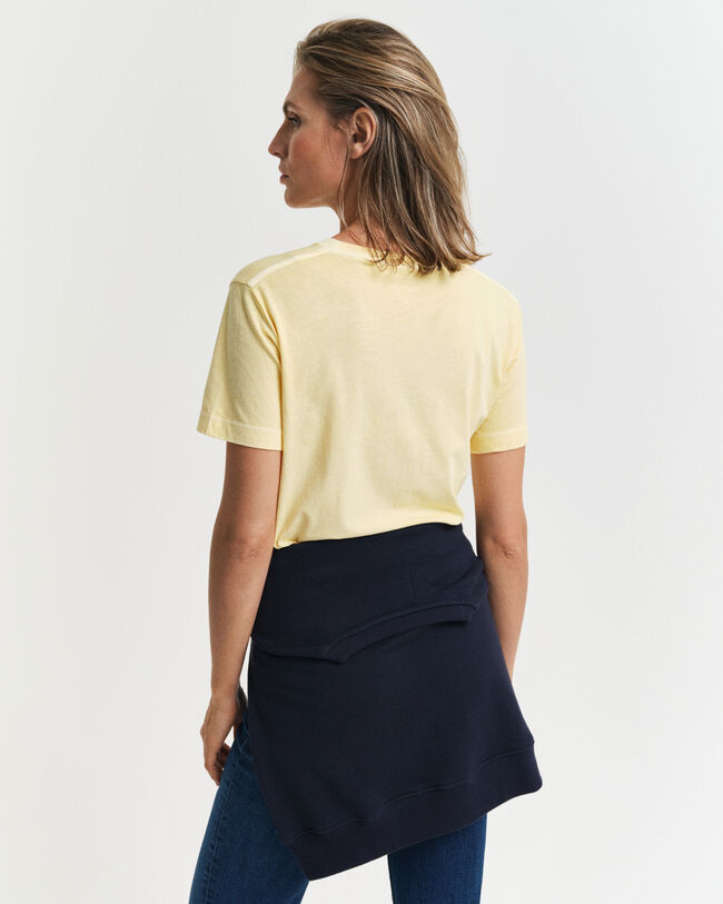 Sunfaded T-shirt met ronde hals